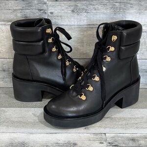 STUART WEITZMAN Sussex Leather Hiker Boots - Black - Size - 6.5B